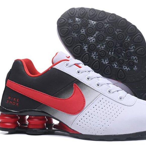 Men's Nike Shox - White, Black, and Red - Picture 1 of 2